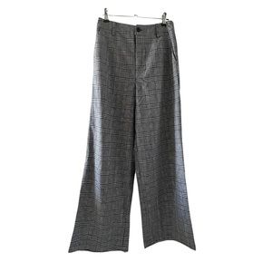 Houndstooth Wide Leg Trouser - Soft Not Scratchy